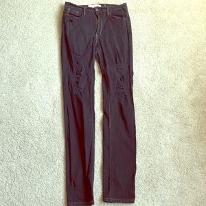 Super Stretch Dark distressed skinny jeans